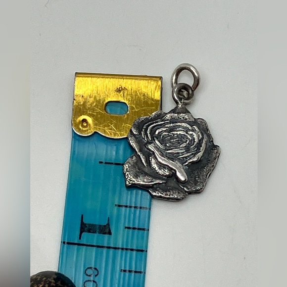 Vtg Sterling Silver ‘ The Butchart Gardens ‘ Floral Flower Rose Charm | .7” - Picture 5 of 6